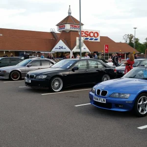Tesco Car Park meet up before heading to the circuit